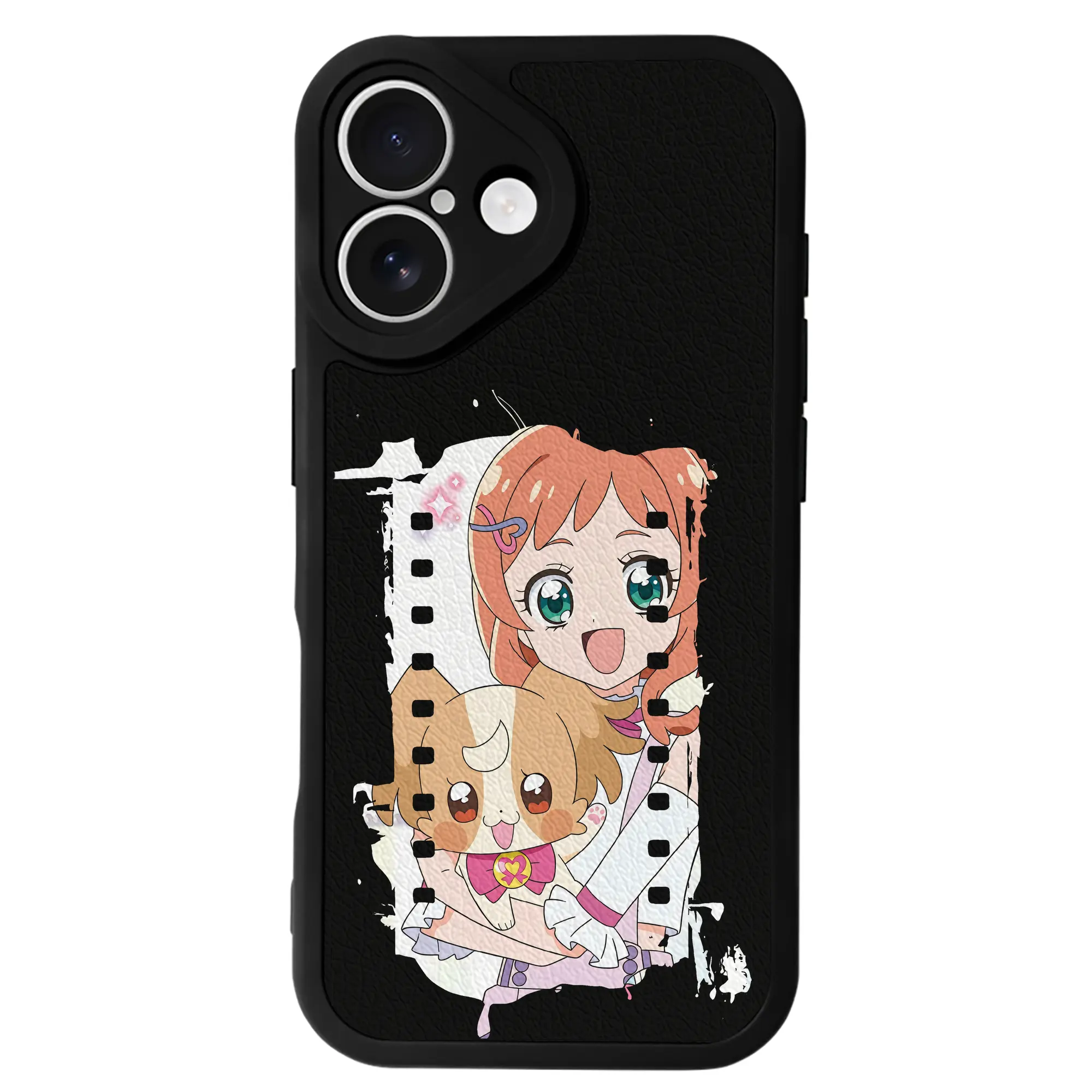 わんだふるぷりきゅあ グッズ 犬飼いろは - IPhone 16シリーズ対応 ・ シリコンスマホケース ・ レザー調 ・ 高精度フィット ・ 耐衝撃 ・ ワイヤレス充電対応 ・ 精密カット